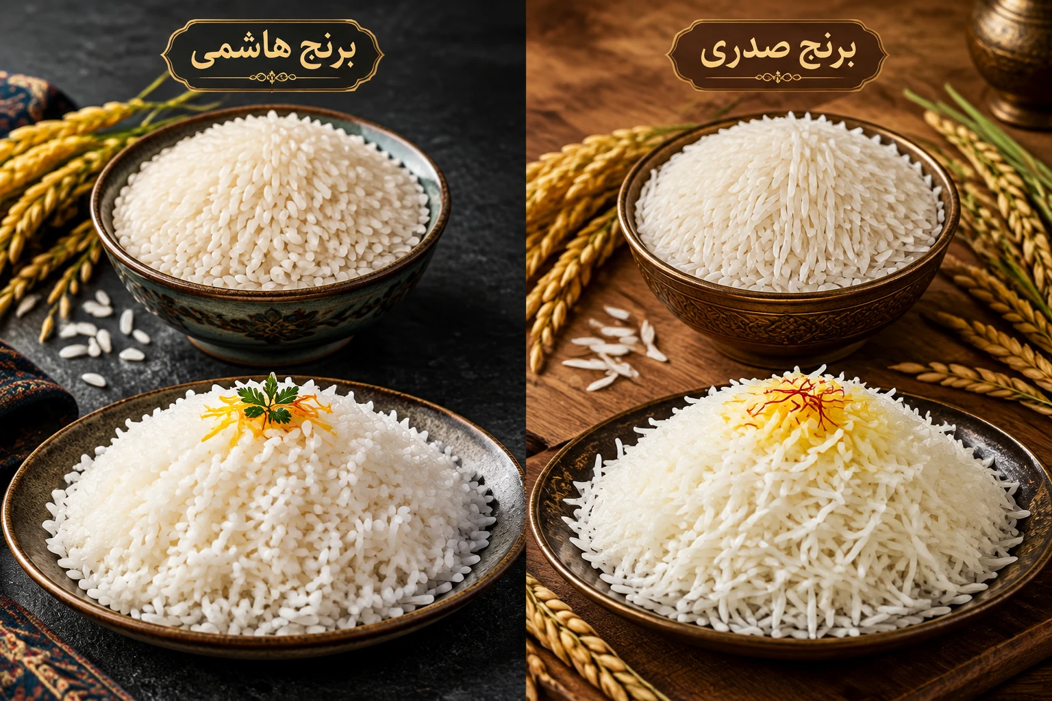 فرق بین برنج هاشمی و برنج صدری