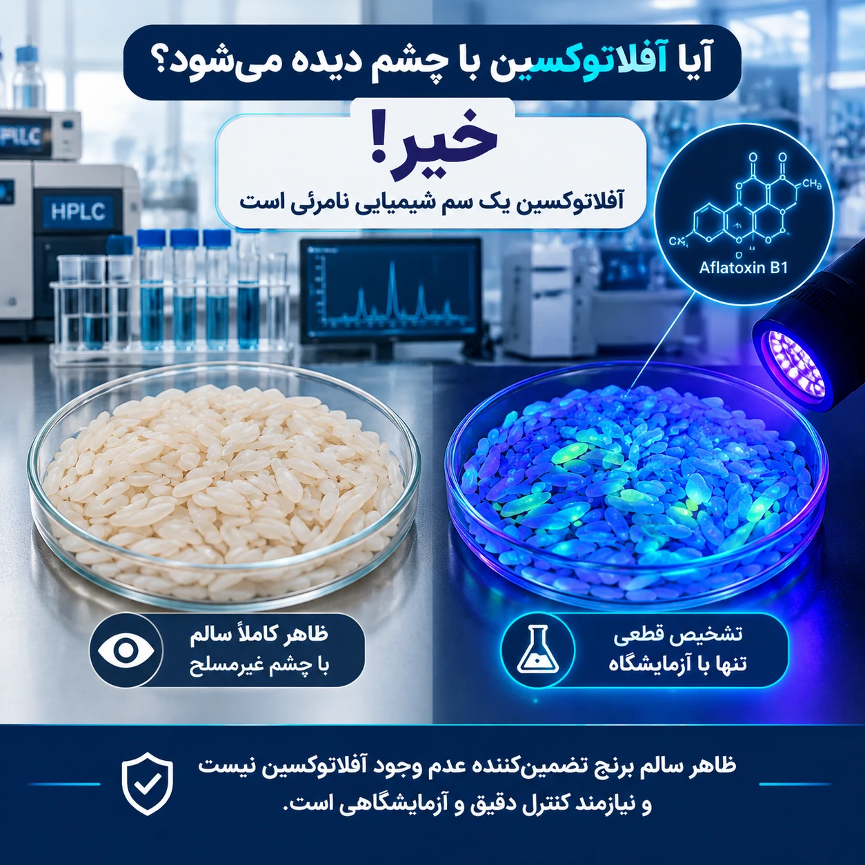 خطرات کپک زدن برنج و سم خطرناک آفلاتوکسین