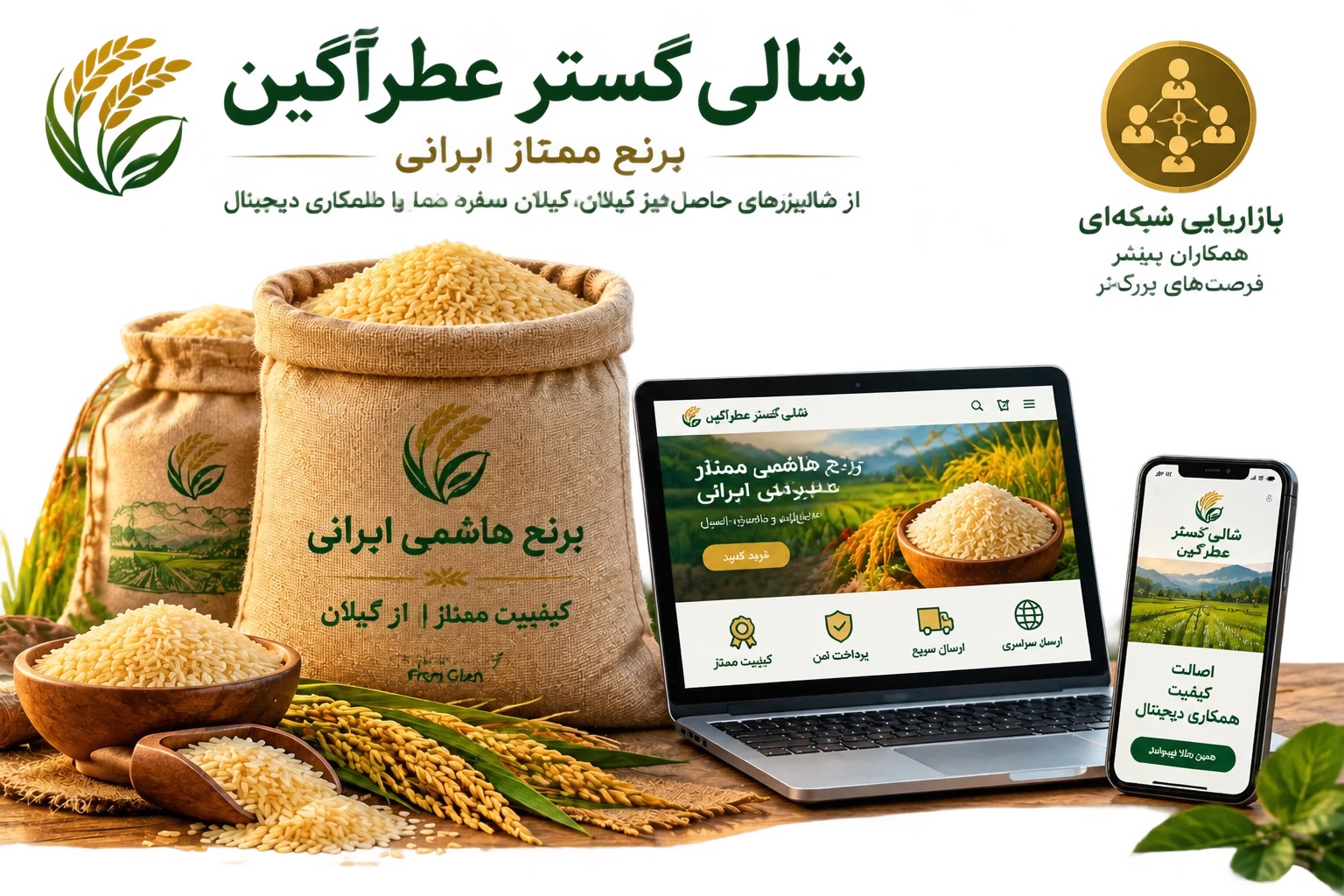 انواع نمایندگی در شالی‌گستر عطرآگین